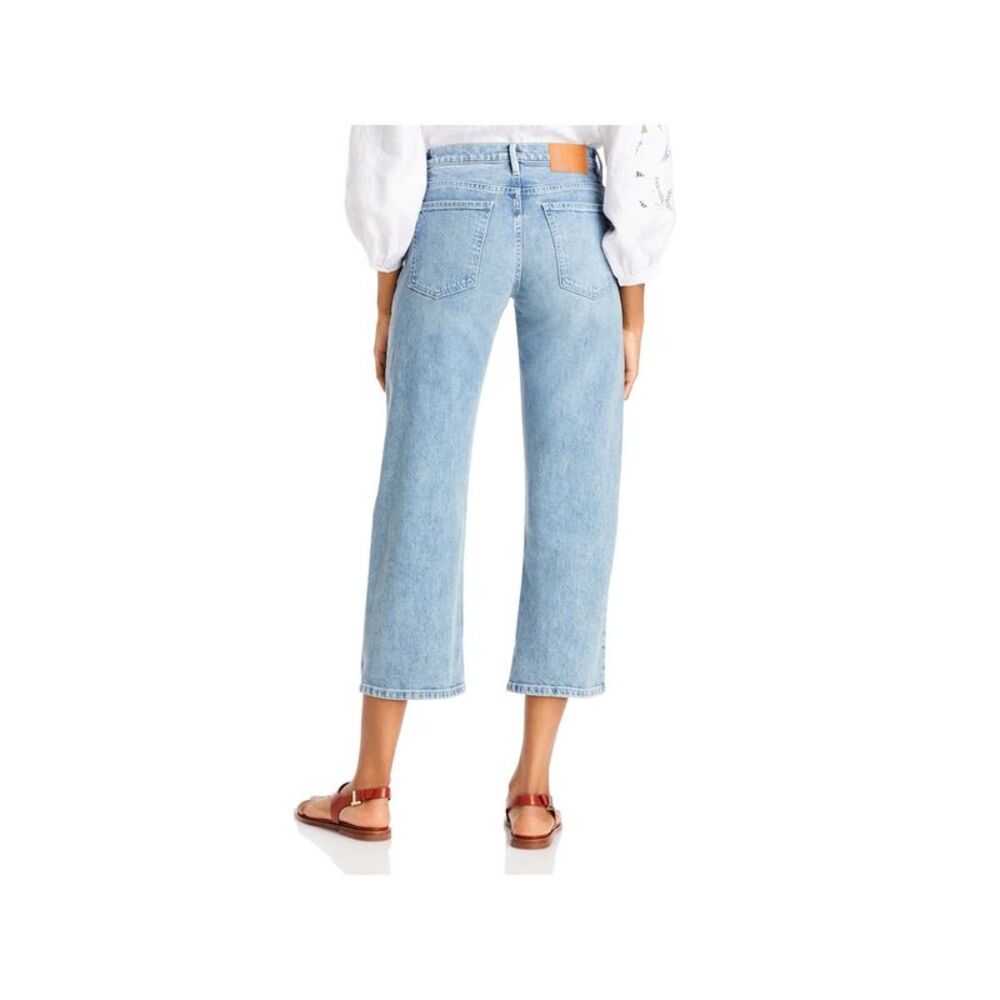 LAFAYETTE 148 NEW YORK Womens Blue Mid Rise Cropped Straight leg Jeans 27 - Picture 2 of 3
